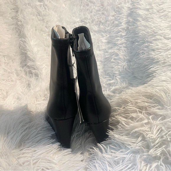 A new day target Black Wedge pointed heels chic Ankle bootie Boots - Picture 7 of 7